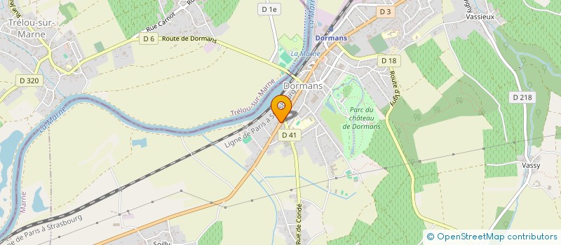 localisation de l'entreprise GROUPEMENT FORESTIER DU RU DE L'ETANG DE BECHE  DORMANS