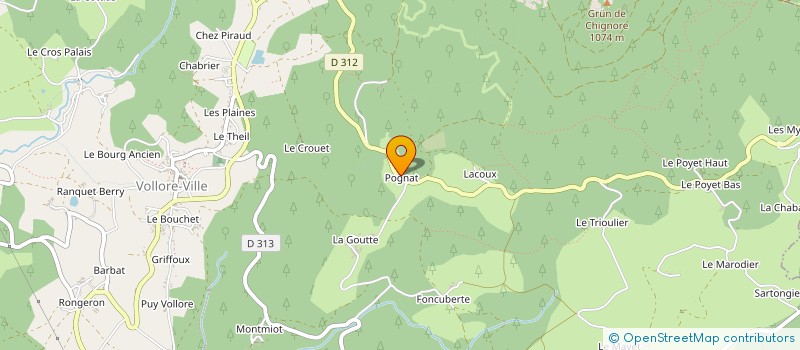 localisation de l'entreprise GROUPEMENT FORESTIER DUTOUR  VOLLORE-VILLE