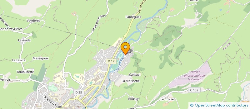 localisation de l'entreprise GROUPEMENT FORESTIER FABAN à AURILLAC