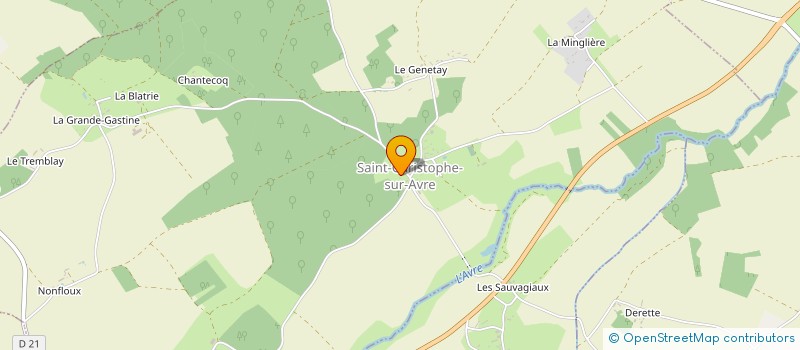 localisation de l'entreprise GROUPEMENT FORESTIER FOUVENT LE HAUT à SAINT-CHRISTOPHE-SUR-AVRE