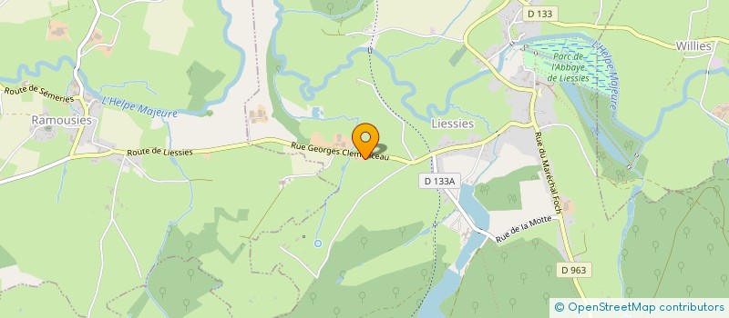 localisation de l'entreprise GROUPEMENT FORESTIER GARDE DE BELLEUX-CHATENIERE  LIESSIES