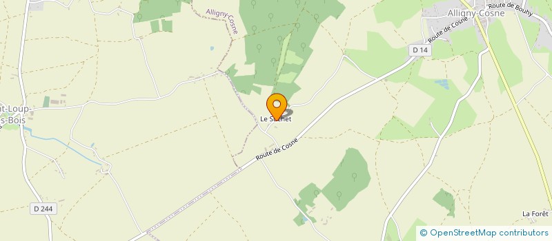 localisation de l'entreprise GROUPEMENT FORESTIER GF DU SUCHET à ALLIGNY-COSNE
