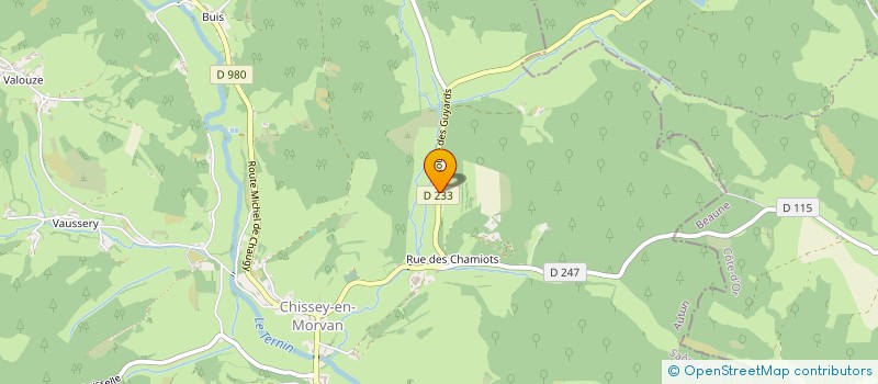 localisation de l'entreprise GROUPEMENT FORESTIER GODEFROY DU MONT  CHISSEY-EN-MORVAN