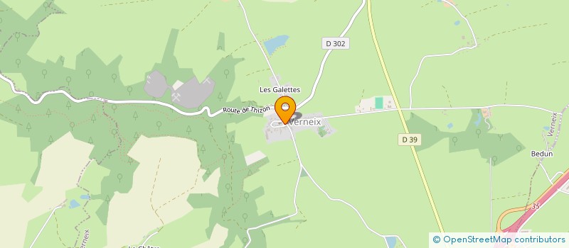 localisation de l'entreprise GROUPEMENT FORESTIER  GORGES DE THIZON  VERNEIX