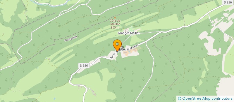 localisation de l'entreprise GROUPEMENT FORESTIER GRANGES MAILLOT  LEVIER