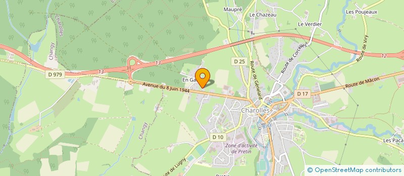 localisation de l'entreprise GROUPEMENT FORESTIER GROS BOIS  CHAROLLES