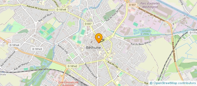 localisation de l'entreprise GROUPEMENT FORESTIER JEANNE D'ARC  BETHUNE