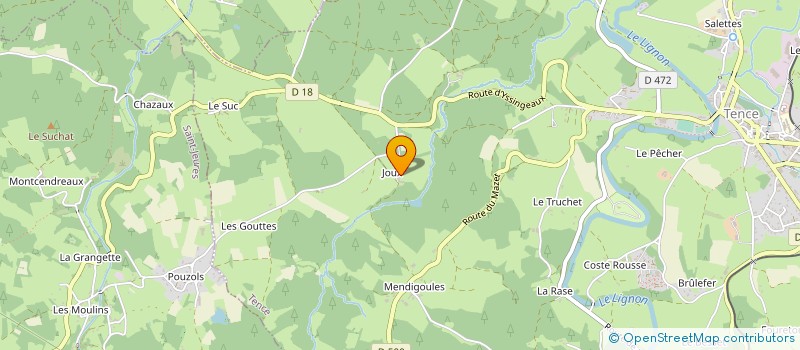 localisation de l'entreprise GROUPEMENT FORESTIER LA BORIE  CHENEREILLES