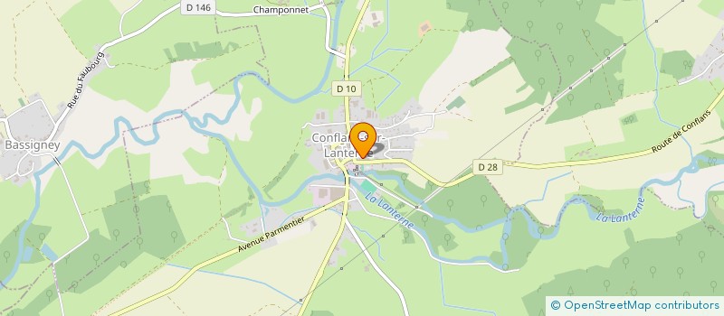 localisation de l'entreprise GROUPEMENT FORESTIER LA FERME DE VAUX MARTIN  CONFLANS-SUR-LANTERNE