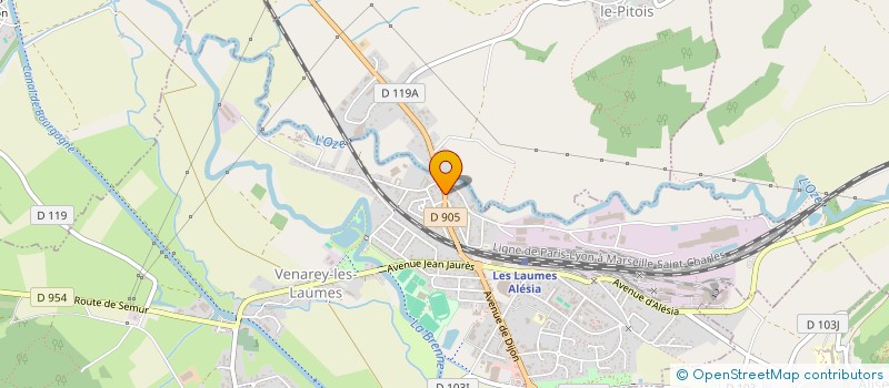 localisation de l'entreprise GROUPEMENT FORESTIER LA HATE DU VAULT LETTERON  VENAREY-LES-LAUMES