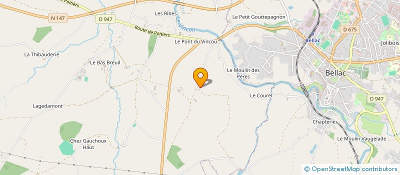 localisation de l'entreprise GROUPEMENT FORESTIER LA MOULADE à PEYRAT-DE-BELLAC
