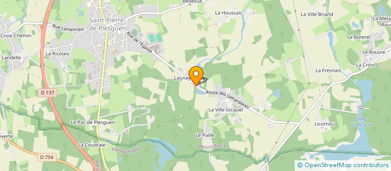 localisation de l'entreprise GROUPEMENT FORESTIER LA ROCHE TREBULENTE  MESNIL-ROC'H