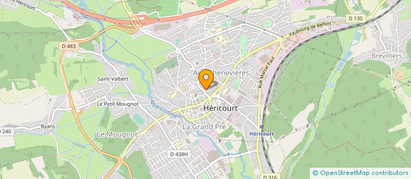 localisation de l'entreprise GROUPEMENT FORESTIER LAGE  HERICOURT