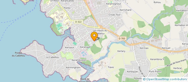 localisation de l'entreprise GROUPEMENT FORESTIER LB FORETS  CONCARNEAU