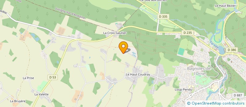 localisation de l'entreprise GROUPEMENT FORESTIER LE BOIS à RIVES D'ANDAINE