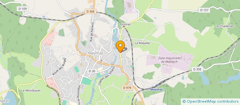 localisation de l'entreprise GROUPEMENT FORESTIER LES CHENAUDS à MEYMAC