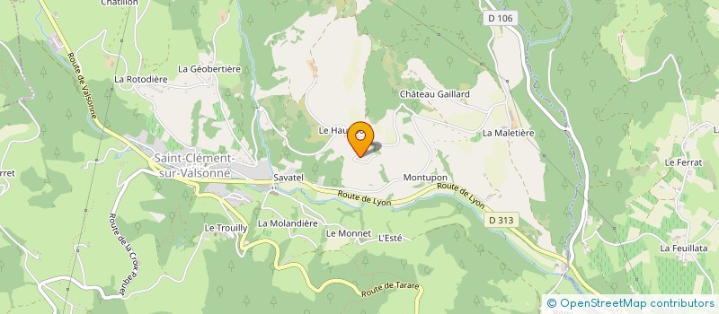 localisation de l'entreprise GROUPEMENT FORESTIER LES CRETS  SAINT-CLEMENT-SUR-VALSONNE