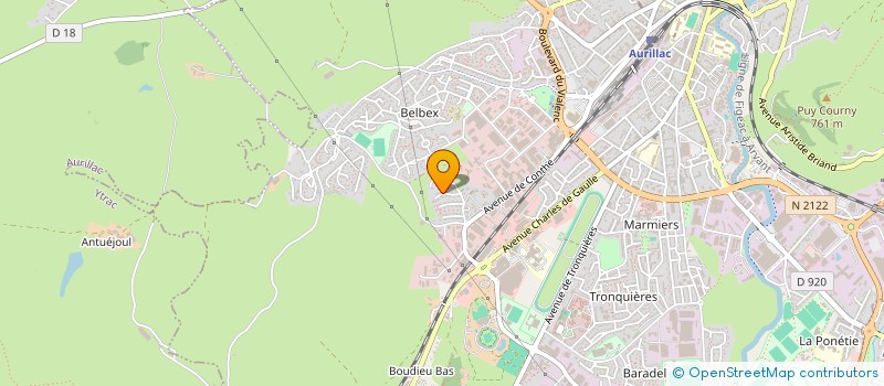 localisation de l'entreprise GROUPEMENT FORESTIER LES DEUX S à AURILLAC
