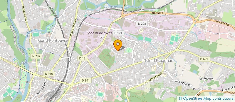 localisation de l'entreprise GROUPEMENT FORESTIER LES DRYADES  L'ISLE-D'ESPAGNAC