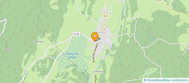 localisation de l'entreprise GROUPEMENT FORESTIER LES ESCUD  BRENOD