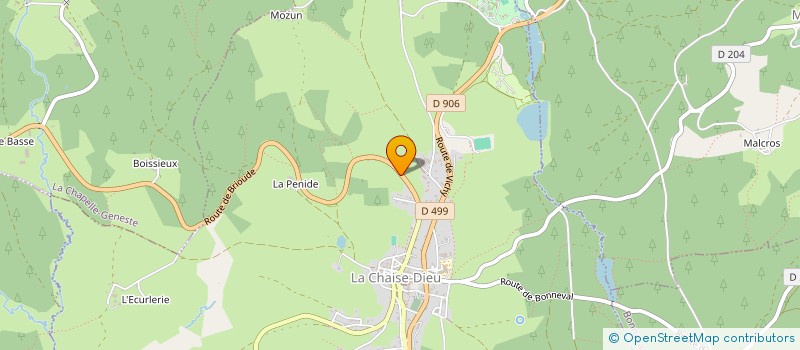 localisation de l'entreprise GROUPEMENT FORESTIER MANDAIX à LA CHAISE-DIEU