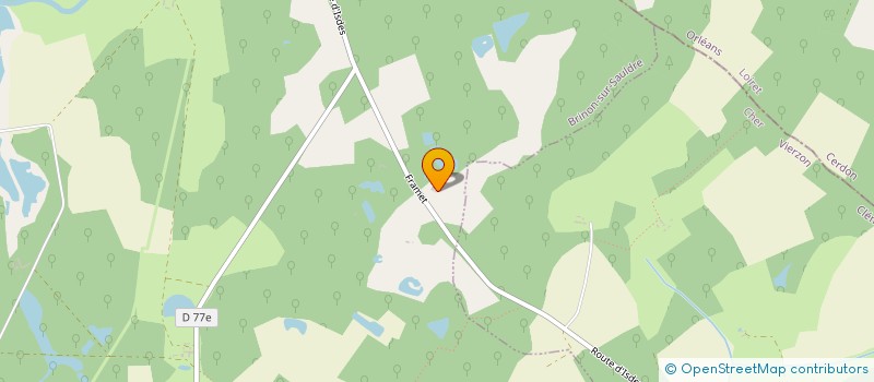 localisation de l'entreprise GROUPEMENT FORESTIER PRIEURE DE FRAMET  BRINON-SUR-SAULDRE