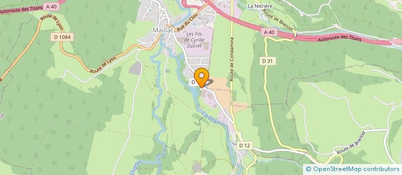localisation de l'entreprise GROUPEMENT FORESTIER RAMBOZ à MAILLAT