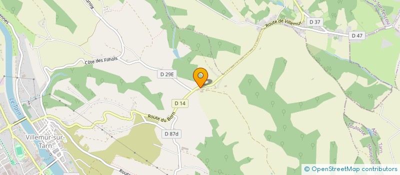 localisation de l'entreprise GROUPEMENT FORESTIER S.T.M.  VILLEMUR-SUR-TARN