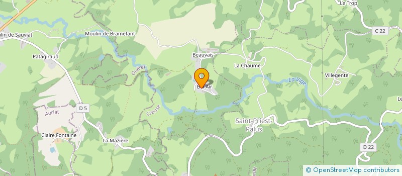localisation de l'entreprise GROUPEMENT FORESTIER ST GOUSSAUD à SAINT-AMAND-JARTOUDEIX