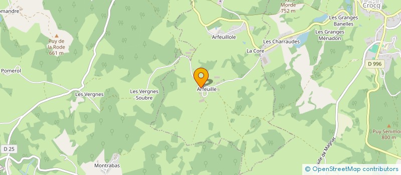 localisation de l'entreprise GROUPEMENT FORESTIER TARDES ET ROZEILLE à SAINT-PARDOUX-D'ARNET