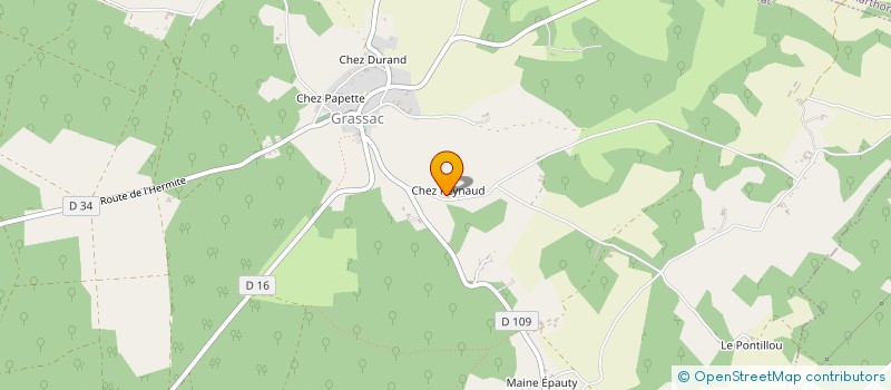 localisation de l'entreprise GROUPEMENT FORESTIER THEADRIERRE  GRASSAC