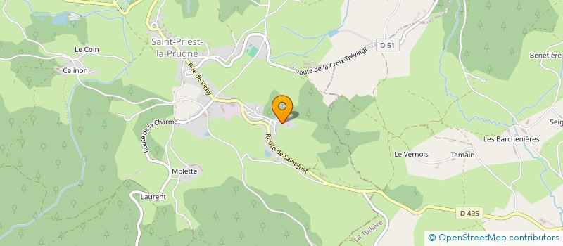 localisation de l'entreprise GROUPEMENT FORESTIER VALLAS  SAINT-PRIEST-LA-PRUGNE