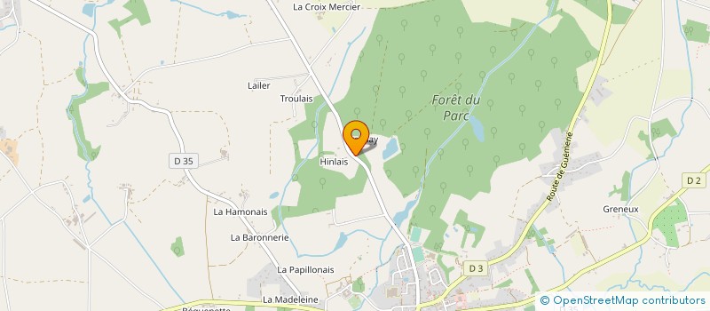 localisation de l'entreprise GROUPEMENT FORESTIERE DE FRESNAY à PLESSE