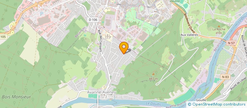 localisation de l'entreprise GROUPEMENT FORETIER DES MELEZES  AVANNE-AVENEY