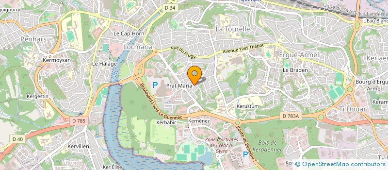 localisation de l'entreprise GROUPEMENT GERONTOLOGIQUE EST  CORNOUAILLE à QUIMPER