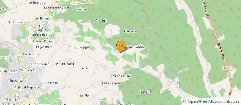 localisation de l'entreprise GROUPEMENT GIBBESE  LE PLAN-DE-LA-TOUR