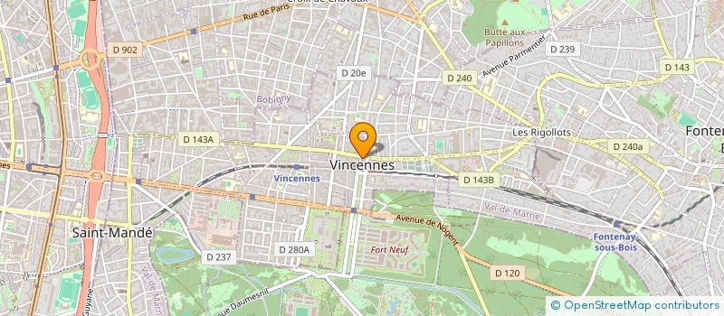localisation de l'entreprise GROUPEMENT INTER ASSOCIATIONS ET DE PROTECTION CIVILE DU VAL DE MARNE à VINCENNES