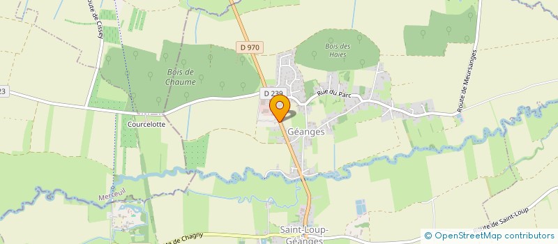 localisation de l'entreprise GROUPEMENT INTER PROFESSIONNEL DE SANTE DE SAINT-LOUP GEANGES  SAINT-LOUP-GEANGES