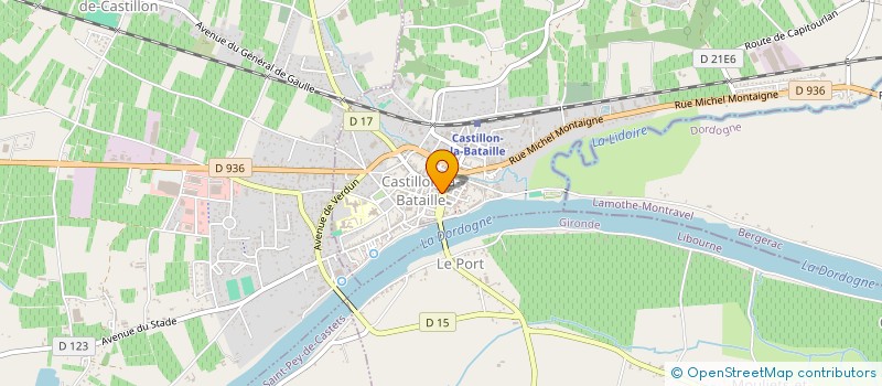 localisation de l'entreprise GROUPEMENT INTERCOMMUNAL DEFENSE CTRE LES ORGANISMES NUISIBLES DE LA VIGNE  CASTILLON-LA-BATAILLE