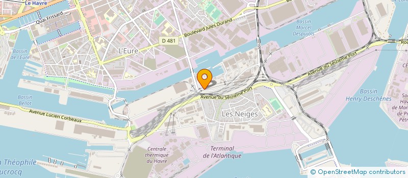 localisation de l'entreprise GROUPEMENT INTERENTREPRISES PORTUAIRES à LE HAVRE