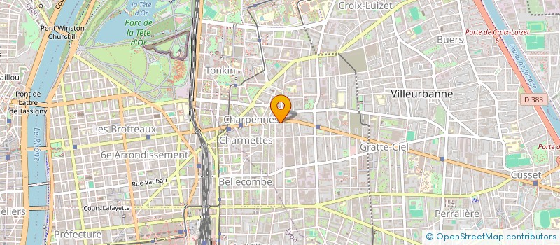 localisation de l'entreprise GROUPEMENT INTERPROFESSIONNEL  VILLEURBANNE