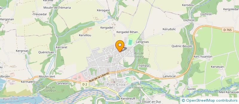 localisation de l'entreprise GROUPEMENT JEUNES FC CAP SIZUN  PONT-CROIX