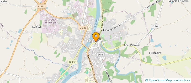 localisation de l'entreprise GROUPEMENT JEUNES LESSAC ABZAC CONFOLENS 16  CONFOLENS
