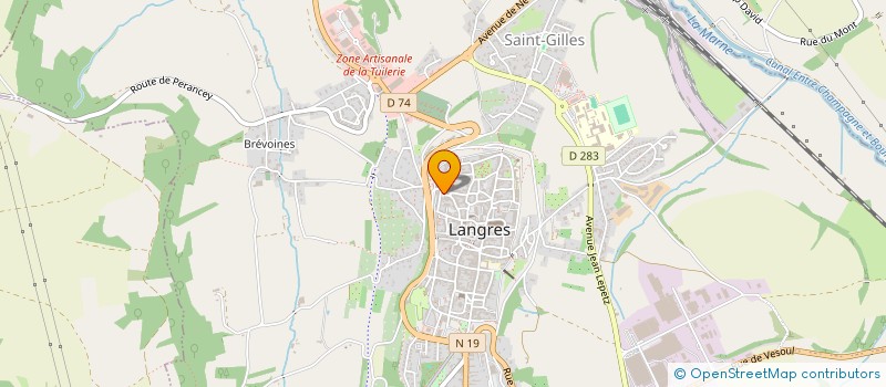 localisation de l'entreprise GROUPEMENT LANGROIS DES ANCIENS COMBATTANTS DES VICTIMES DE GUERRE ET DES ASSOCIATIONS PATRIOTIQUES à LANGRES