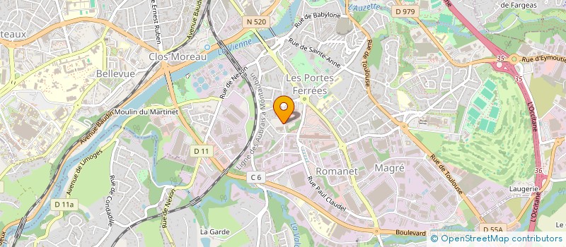 localisation de l'entreprise GROUPEMENT LIMOUSIN PRODUCTEURS DE PORCS à LIMOGES