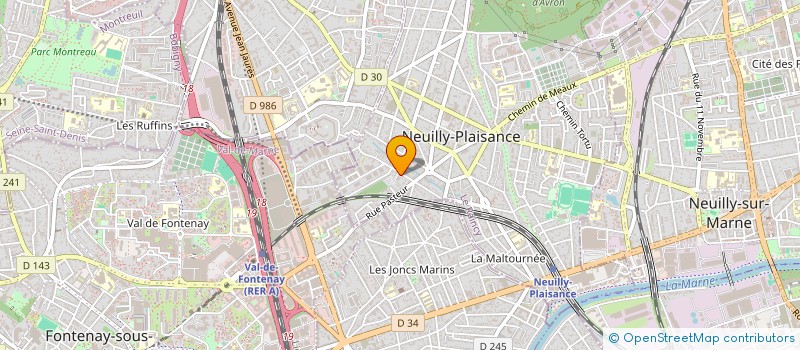 localisation de l'entreprise GROUPEMENT MEDICAL PASTEUR SOC CIVILE...  NEUILLY-PLAISANCE