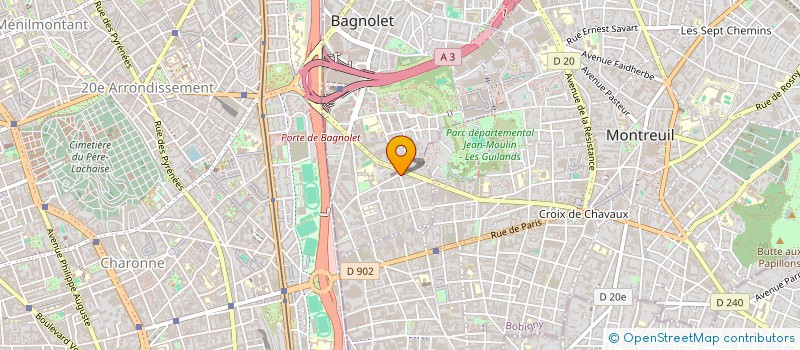 localisation de l'entreprise GROUPEMENT MEDICAL ROUSSE à BAGNOLET