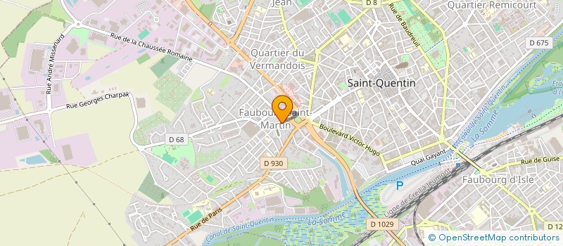 localisation de l'entreprise GROUPEMENT MEDICAL ST MARTIN à SAINT-QUENTIN