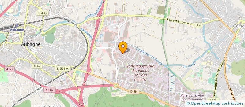 localisation de l'entreprise GROUPEMENT N 1 DE L'HABITAT à AUBAGNE