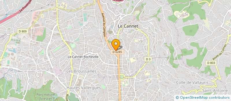 localisation de l'entreprise GROUPEMENT NATIONAL DES DISTRIBUTEURS & REPARATEURS AGREES KIA à LE CANNET